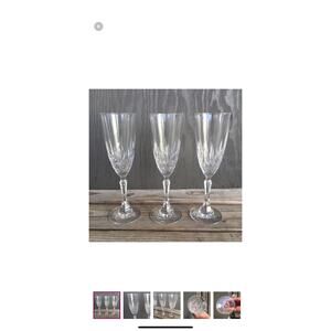 Vintage Crystal Champagne Flutes